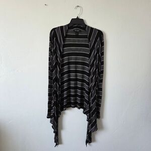 White House Black Market Striped Shrug Cardigan Jersey Lightweight Lagenlook S